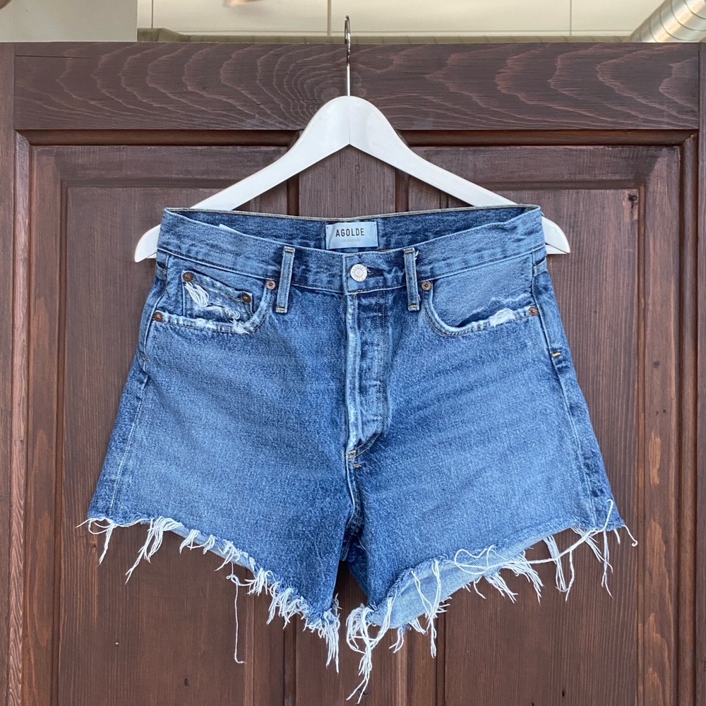 Agolde Reese Distressed Jean Shorts